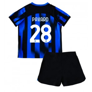 Inter Milan Benjamin Pavard #28 Domaci Dres za Dječji 2023-24 Kratak Rukavima (+ kratke hlače)
